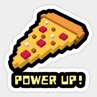 Power Up! - 8 Bit Pizza Sticker